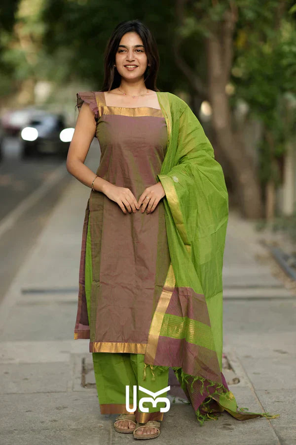 Kurta set (Dress) In Olive green