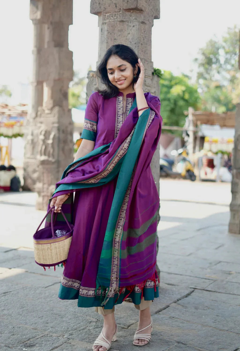 ARTI-violet kurti set