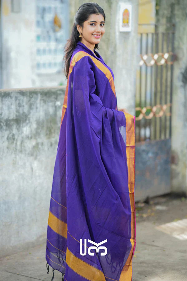 Handloom Suit Set in Purple
