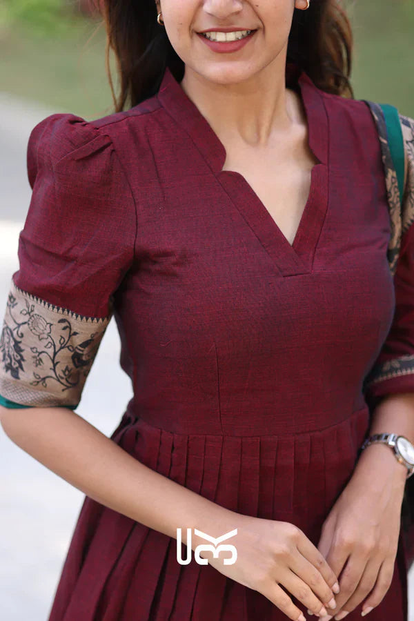 Ruhaana Kurta Set in Maroon
