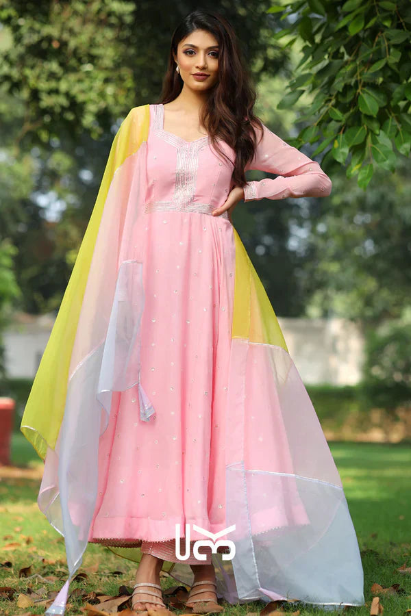 Anarkali Suit Set in Pink