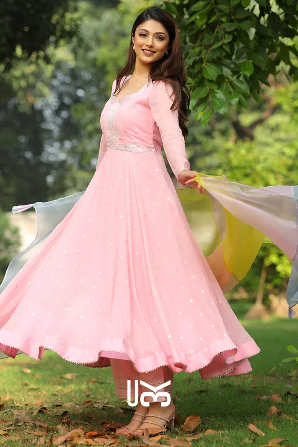 Anarkali Suit Set in Pink