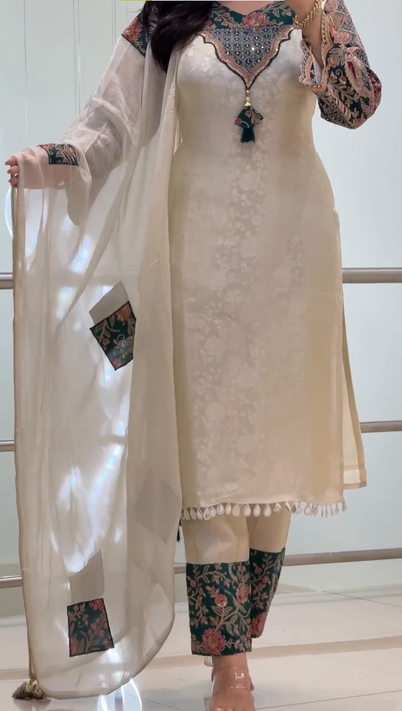 Chanderi Silk Suit Set