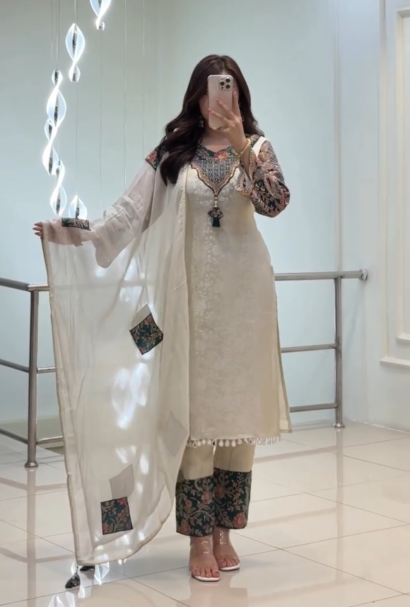 Chanderi Silk Suit Set