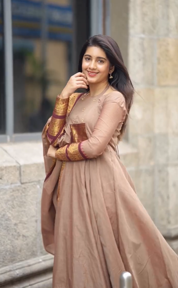 Banshari Cotton Anarakali with Dupatta