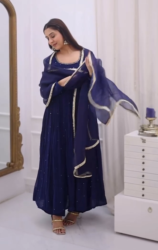 DESIGNER PARTY WEAR ANARKALI GOWN STYLE DRESS